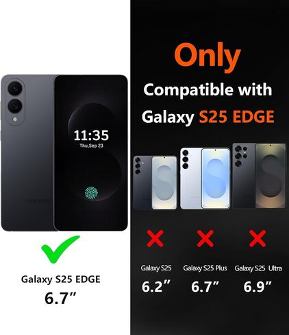 for Samsung Galaxy s25 case - 15FT Military-Grade Drop Protection, with Screen Protector & Camera Lens Protector, Heavy Duty Phone Cover for Galaxy s25 case (Black) in Saudi Arabia