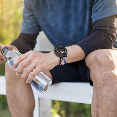 نايلون نطاقات متوافقة مع Amazfit Trex 3 Watch Band ، Flastic Watch Band for Trex 3 ، نطاقات مراقبة بديلة متينة للرجال (2 عبوة) in Kuwait