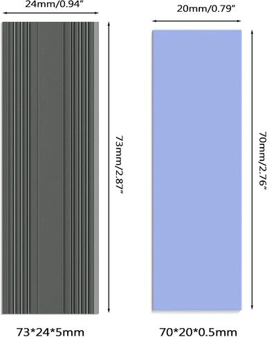 ل M.2 SSD بالارتداد الحراري NVME لـ M.2 2280 قرص الصلب الألومنيوم درجات التبريد المبرد من لوحة التبريد الحرارية SSD in Kuwait