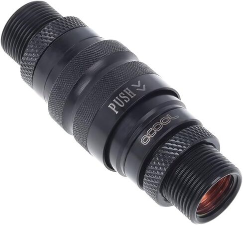 Alphacool 17368 Eiszapfen Quick Release Connector kit with Double Bulkhead G1/4 Inner Thread - deep Black Water Cooling Fittings in Saudi Arabia