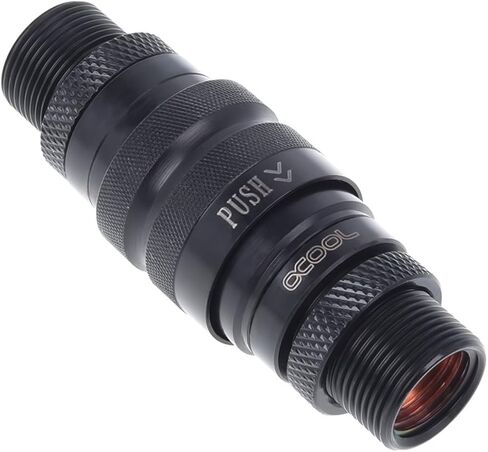 Alphacool 17368 Eiszapfen Quick Release Connector kit with Double Bulkhead G1/4 Inner Thread - deep Black Water Cooling Fittings in Saudi Arabia