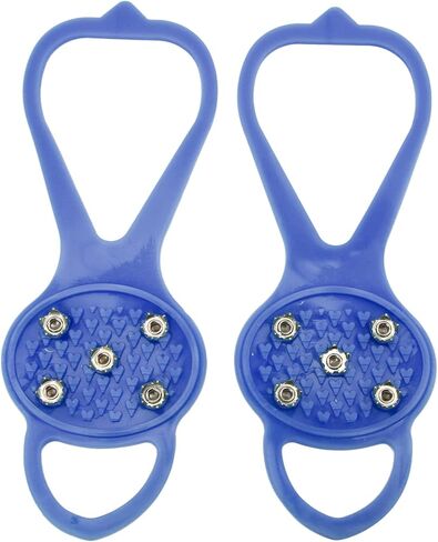 P ISkid Mpons with 5 Teeth - G for Winter Clim and Outdoor Activities - Fits Various Footwear (M) in Saudi Arabia