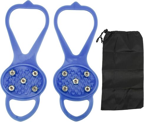 P ISkid Mpons with 5 Teeth - G for Winter Clim and Outdoor Activities - Fits Various Footwear (M) in Saudi Arabia