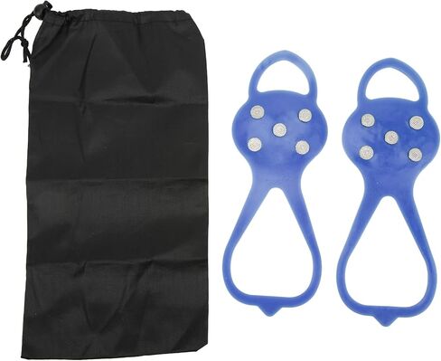 P ISkid Mpons with 5 Teeth - G for Winter Clim and Outdoor Activities - Fits Various Footwear (M) in Saudi Arabia