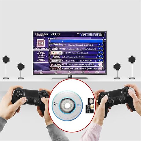 استبدال Card Card Replacement+Swiss Boot Disc DVD لـ Gamecube NTSC-U SD2SP2 محول إكسسوارات اللعبة (أسود) in Saudi Arabia