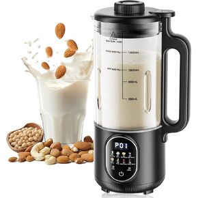 Upgraded 55oz (Extra Large) Nut Milk Maker Machine for Almond,Oat, Soy Milk Maker Machine with Auto Clean, Delay Start, BoilWater, Keep Warm (5-6 Cups),Black in Saudi Arabia