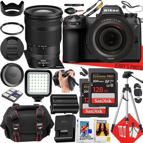 كاميرا Nikon Z6 III بدون مرآة مع Nikkor Z 24-120mm F/4 S Lens + 2PC 64 GB Memory + LED Light + Camera Case + Tripod + More (29pc Bundle) in Saudi Arabia