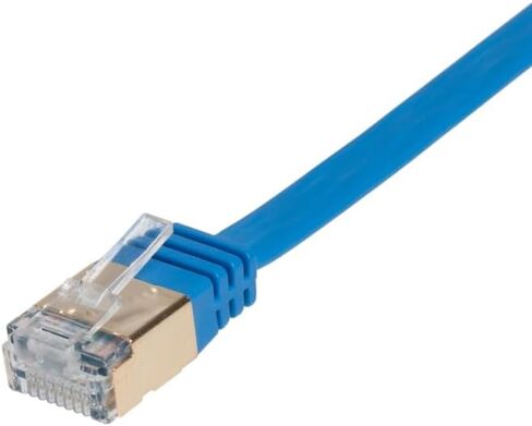 GESS Technologies CAT7 Ethernet Cable Flat ، 10 جيجابت في الثانية 600 ميجا هرتز شبكات الشبكة ، سلك U/FTP RJ45 المطلي بالذهب ، سلك النحاس النقي الخالص للمودم ، جهاز التوجيه ، الألعاب ، الكمبيوتر ، التبديل-الأزرق (6 أقدام) in Saudi Arabia