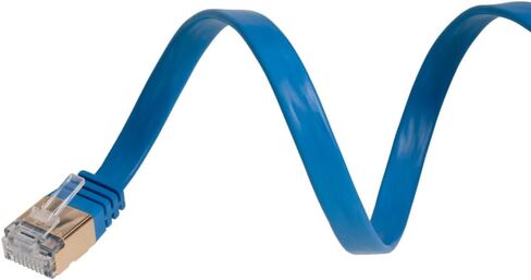GESS Technologies CAT7 Ethernet Cable Flat ، 10 جيجابت في الثانية 600 ميجا هرتز شبكات الشبكة ، سلك U/FTP RJ45 المطلي بالذهب ، سلك النحاس النقي الخالص للمودم ، جهاز التوجيه ، الألعاب ، الكمبيوتر ، التبديل-الأزرق (6 أقدام) in Saudi Arabia