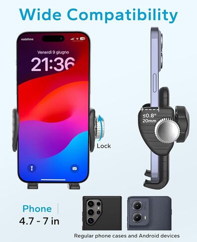 GDZN Phone Holder for Wheelchair/Stroller/Treadmill/Spin Bike/Mic Stand/Boat/Exercise Bike - 360°Adjustable Handlebar Clamp, Compatible with iPhone 16/15 Pro Max 4.7-7" Cell Phone in Saudi Arabia