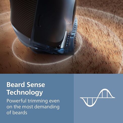 Philips Series 5000 Norelco Electric Cordless One Pass Beard and Stubble Trimmer with Washable Feature, Black and Silver, BT5511/49 in Kuwait