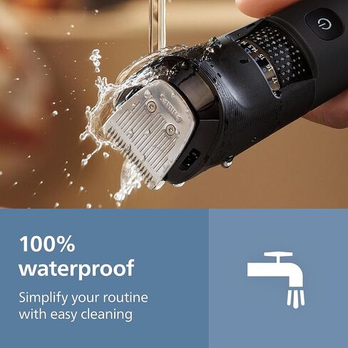 Philips Series 5000 Norelco Electric Cordless One Pass Beard and Stubble Trimmer with Washable Feature, Black and Silver, BT5511/49 in Kuwait