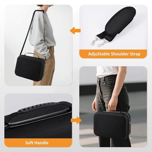 COBAK All-in-One Cases Cases for Nintendo Switch 2 (2025) ، مع 18 فتحات بطاقة لعبة ، حامل وحدة تحكم PRO ، تخزين قفص الاتهام والمحول ، مقصورة ملحق ، حقيبة سفر محمولة ، أسود in Saudi Arabia