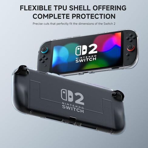 حزمة إكسسوارات echtpower لـ Nintendo Switch 2 ، مفتاح 2 حالة حمل ، غطاء واقي من السيليكون ، واقي شاشة HD 2 قطعة ، متينة وخفيفة الوزن وكبيرة ، وملحقات للمفتاح 2 in Kuwait