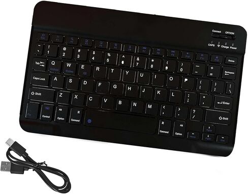 Navitech Black Rotational Bluetooth Keyboard Case Compatible with TPSPAD 10 Inch Tablet in Saudi Arabia