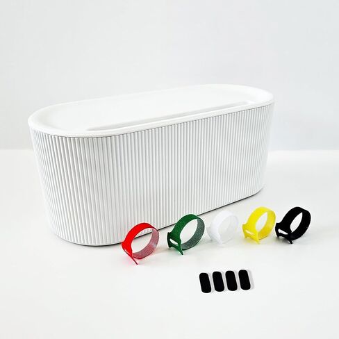 Cable Management Box - Cord Organizer Box, Cable Organizer Box, Cable Box, Cord Box, Cable Box Organizer, Cord Management Box, Cord Hider Box, Power Strip Holder. White, Large. in Saudi Arabia