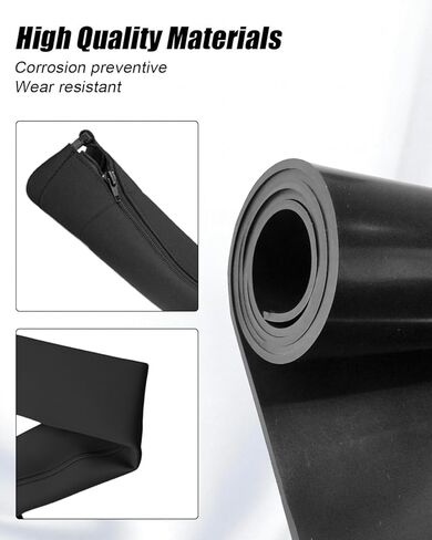 48Inch Trolling Motor Cable Sleeve, Zippered Neoprene Trolling Motor Cover for Wire and Hose Protection, Black Outboard Rigging Organizer Sleeve, 2 Pack in Saudi Arabia