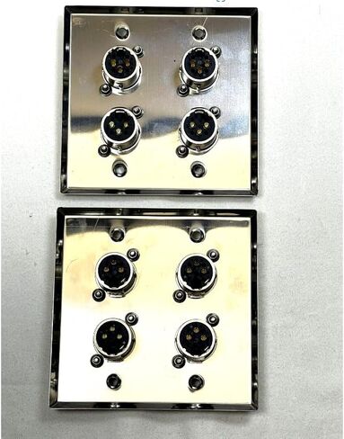 (2) اثنان أربعة لوحات جدار XLR مزدوجة ث/نيوتريك NC3FD-L-1 الفولاذ المقاوم للصدأ in Saudi Arabia