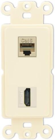 RITEAV CAT6 HDMI لوحة الجدار إدراج - الروك [أسود/أسود] in Saudi Arabia