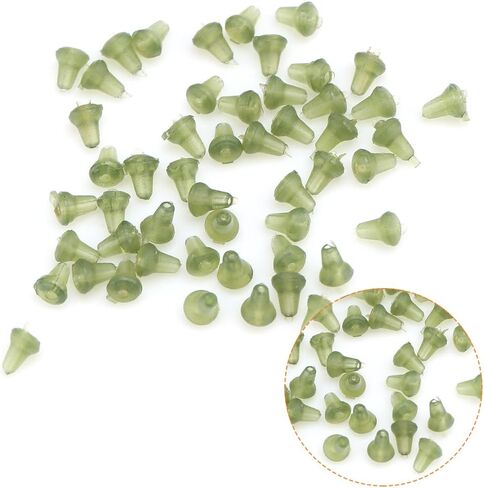 50PCS Fishing Bait Stops with Fishing Bobber Stopper for Fishing Tackle Accessory(Green) in Saudi Arabia