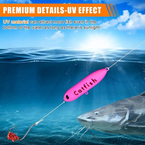 Catfish Rattling Line Float Lure for Catfishing Catfish Spook Rattle/Floats Dragon Style Peg Floats for Santee Rig Fishing 4/5.5inch, 5/10 Pack in Saudi Arabia