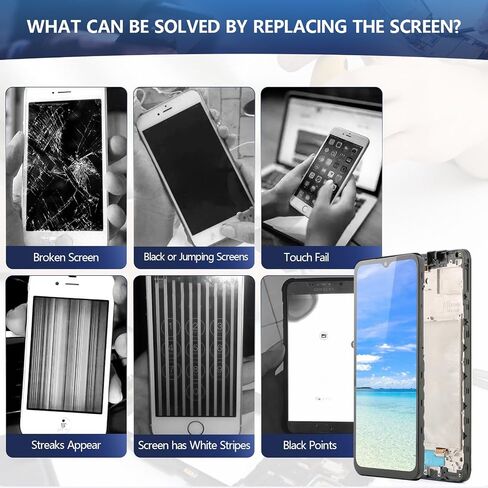 ywlrong لـ Samsung Galaxy A16 5G استبدال الشاشة لـ Samsung A16 5G SM-A166U SM-A166B SM-A166P SM-A166E عرض مجموعة رقمية الشاشة اللمس بديلة مع أدوات （مع الإطار）） in Kuwait