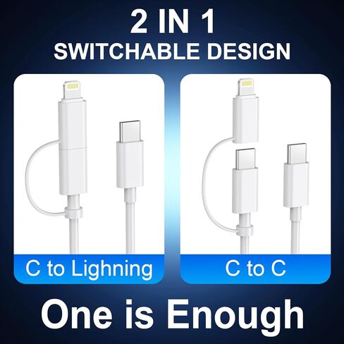 iPhone 17 16 15 Charger Fast Charging ، 3 Pack 10ft Pd 20W USB C Charger with Lightning Cord & USB C Cable Type C Chargers for iPhone 17/17 Pro/17 Pro Max/16/16 Plus/16 Pro/16 Pro Max/15/14/13 in Kuwait