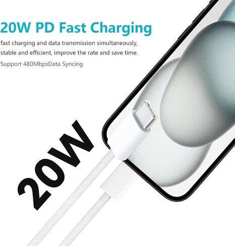 6ft 20W USB Type C Fast Charger for Samsung Galaxy Tab S10+ Plus S10, S9, S8, S7, FE S6, S5e, S4, S3, Tab A7, A9+ Plus, A9 A8, A10.1 Tablet Galaxy A14 A15 A16 5G A36 A42 A10e A03S Charging Cable Cord in Saudi Arabia