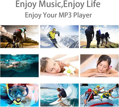 Zunate Water Proof MP3 Player 8GB for Swimming and Sports – IPX8 Underwater MP3 Audio Player with Headphones, Built in Clip, Supports FLAC WAV Audible for Running Surfing Diving (Blue) in Saudi Arabia