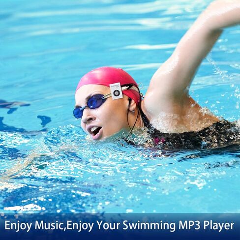Zunate Water Proof MP3 Player 8GB for Swimming and Sports – IPX8 Underwater MP3 Audio Player with Headphones, Built in Clip, Supports FLAC WAV Audible for Running Surfing Diving (Blue) in Saudi Arabia