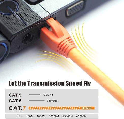 VCELINK CAT6A Connector, RJ45 Connectors Pass Through CAT6A CAT7 Shielded 30-Pack, UL-Listed 3-Prong 50μ Gold Plated, CAT7 Connector for 23AWG Cable with Strain Relief Boots Black (Gen 2) in Kuwait