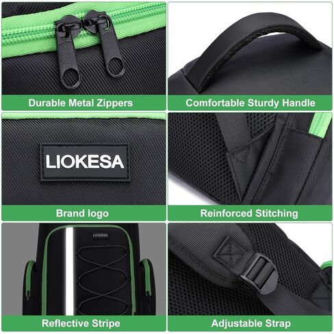 حقيبة الظهر Liokesa PS5 ، حقيبة تحمل على الظهر للألعاب متوافقة مع PlayStation 5 / PS5 Slim / PS4 / Xbox One ، حالة حمل سفر مع جيوب متعددة لملحقات الكمبيوتر المحمول والألعاب السوداء والأزرق ، الأسود والأزرق in Kuwait