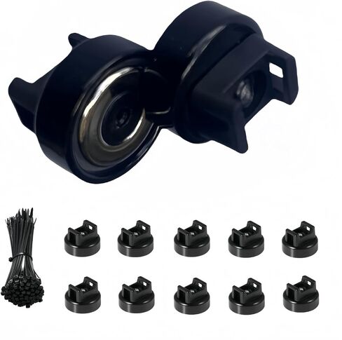 Heavy-Duty Magnetic Zip Tie Mounts,10Pcs Multipurpose Cable Holder with Nylon Cable Ties (50 Pieces) for Efficient Wire Management in Saudi Arabia