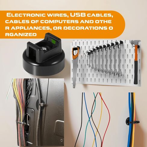 Heavy-Duty Magnetic Zip Tie Mounts,10Pcs Multipurpose Cable Holder with Nylon Cable Ties (50 Pieces) for Efficient Wire Management in Saudi Arabia