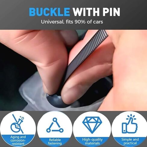 Nylon Universal Cable Tie Buckle for Car Daily Repair, 2025 Upgrade Heavy Duty Self-Locking Zip Ties Holder, UV Resistant Black Plastic Fastener Cable Ties with Pin and Button Desig (50pcs) in Saudi Arabia