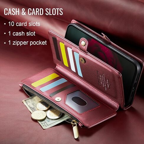 Defencase Compatible with Moto G - 2025 Case, RFID Blocking Wallet Case for Motorola Moto G 5G 2025 PU Leather Magnetic Flip Wrist Strap Zipper Card Holder Phone Cases for Women and Men, Purple in Saudi Arabia