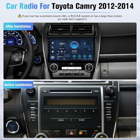 Naifay Android Car Radio for (Fit J.B.L الإصدار) Toyota Camry 2012 2013 2014 ، 2+32g 10.1inch touch screen for toyota camry head with carplay android auto Bluetooth fm gps wifi swc camera+can bus bus in Kuwait