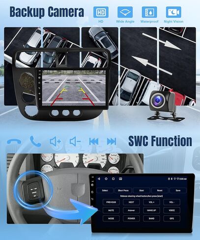 Car Stereo Radio for Honda Civic 2012 2013 2014 2015, Wireless Carplay Android Auto, 9 inch IPS Screen for Civic, GPS Navigation,Bluetooth,FM,SWC,Backup Camera, 2G+32G (Fit for Honda Civic 2012-2015) in Saudi Arabia