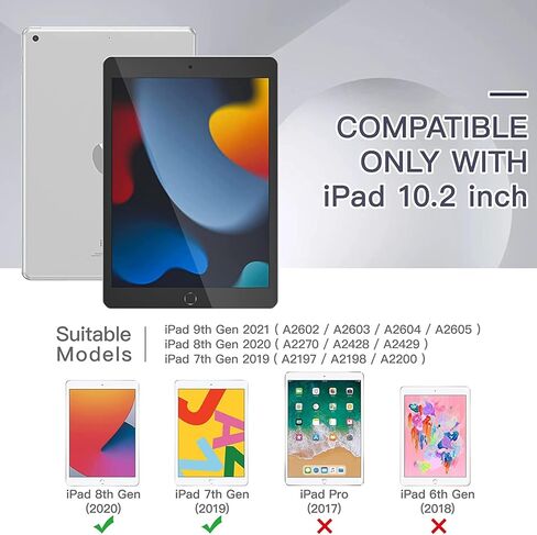 TSQQST iPad (A16) CASE 11/10th Generation 10.9 بوصة 2025/2022 مع حامي الشاشة | الصف العسكري | 360 دوار حامل وشريط كتف يدوي | سيليكون الوعرة حماية انخفاض في الخدمة الشاقة | أسود in Kuwait