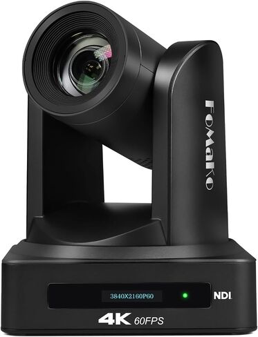 FoMaKo 4K 60FPS NDI PTZ Camera, 20x Optical Zoom, AI Auto-Tracking Gen 3, 3G-SDI LAN USB PoE HDMI PTZ Camera 4K60 for Church Worship Live Services Live Studio(NDI 6 and NDI | HX3) 4KP60 K800N in Saudi Arabia