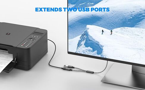 USB y Splitter 1 in 2 Out 1ft/30cm ، usb male to 2 cable for pc/laptop/macbook/keyboard/ps4/ps5/flash drive/et etc. in Kuwait