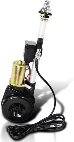 Spec-D Tuning Universal Car Automatic Power AM FM Radio Mast Antenna 12V Replacement Kit + Cable + Wires in Saudi Arabia