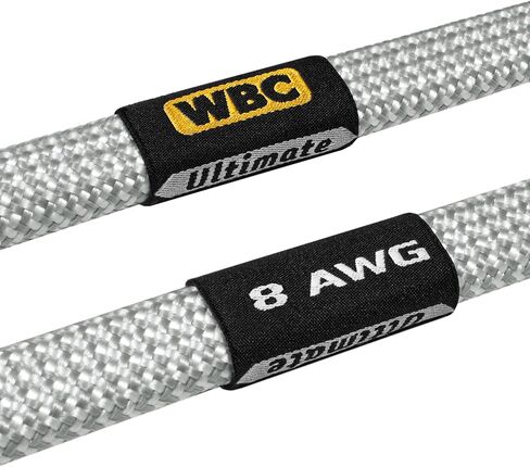 WORLDS BEST CABLES 5 Foot Ultimate - 8 AWG - Ultra-Pure OFC - Premium Audiophile HiFi Single Speaker Cable for Center Channel with Eminence Gold Banana Plugs & Silver Tweed Jacket in Saudi Arabia