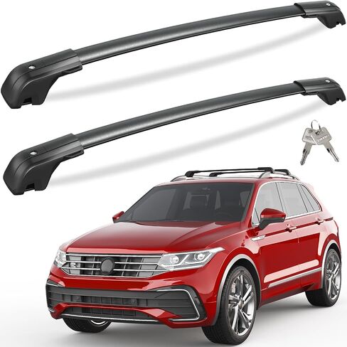 Tuyoung 260lbs Roof Rack Cross Bars Compatible with Subaru Crosstrek 2024 with Side Rails, Heavy Duty Aluminum Lockable Roof Crossbars Rooftop Luggage Racks Carrier Black in Kuwait