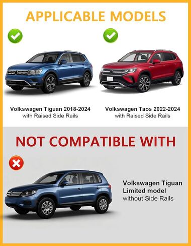 Tuyoung 260lbs Roof Rack Cross Bars Compatible with Subaru Crosstrek 2024 with Side Rails, Heavy Duty Aluminum Lockable Roof Crossbars Rooftop Luggage Racks Carrier Black in Kuwait