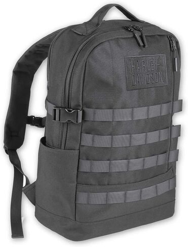 Harley-Davidson الوعرة الوعرة عالية الكثافة بوليستر Rebel Daypack حقيبة ظهر-أسود in Kuwait