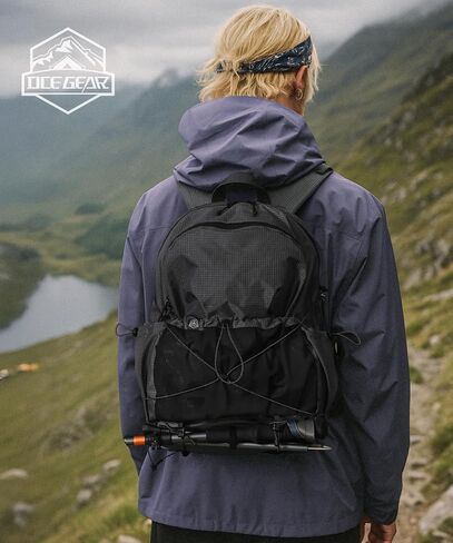 Lightweight Hiking Backpack, Camping Backpack 20L Small Backpacks Water Resistant Daypack for Women Men (Black) in Saudi Arabia