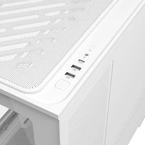 ASUS PRIME AP202 Argb White Matx Case مع زجاج منحني بالكامل ، يدعم بطاقات الرسومات التي يصل طولها إلى 420 مم ، بطول 360 ملم ، وسكان سهلة التخلص من فتحات الفتحة ، وثلاثة من عشاق ArgB المدمجة in Saudi Arabia