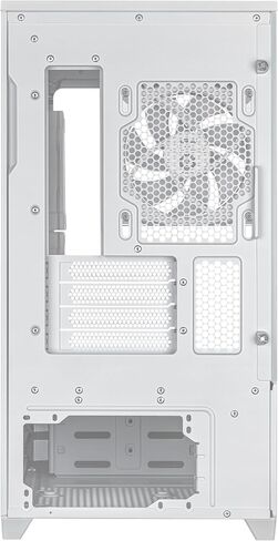 ASUS PRIME AP202 Argb White Matx Case مع زجاج منحني بالكامل ، يدعم بطاقات الرسومات التي يصل طولها إلى 420 مم ، بطول 360 ملم ، وسكان سهلة التخلص من فتحات الفتحة ، وثلاثة من عشاق ArgB المدمجة in Saudi Arabia