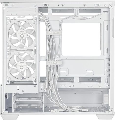 ASUS PRIME AP202 Argb White Matx Case مع زجاج منحني بالكامل ، يدعم بطاقات الرسومات التي يصل طولها إلى 420 مم ، بطول 360 ملم ، وسكان سهلة التخلص من فتحات الفتحة ، وثلاثة من عشاق ArgB المدمجة in Saudi Arabia